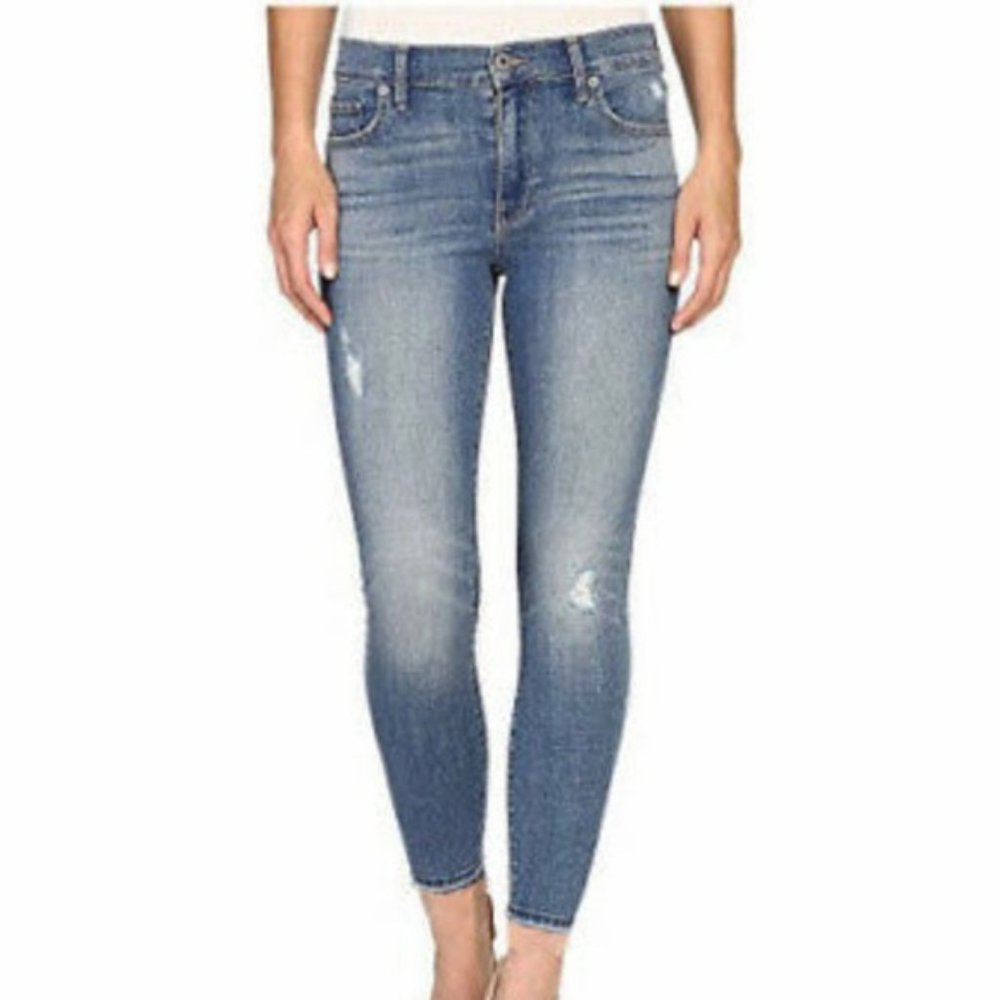 Lucky Brand Hayden Skinny Distressed Mid-Rise Jeans 6